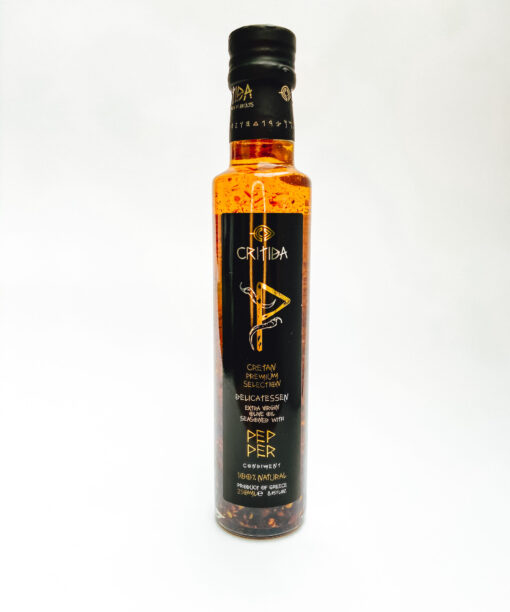 Olivenöl Nativ extra 250ml mit Chili aus Kreta Griechenland