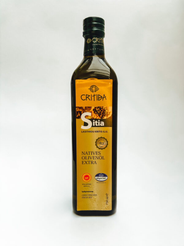 Olivenöl Nativ extra 0,75 "Sitia"Liter aus Kreta Griechenland